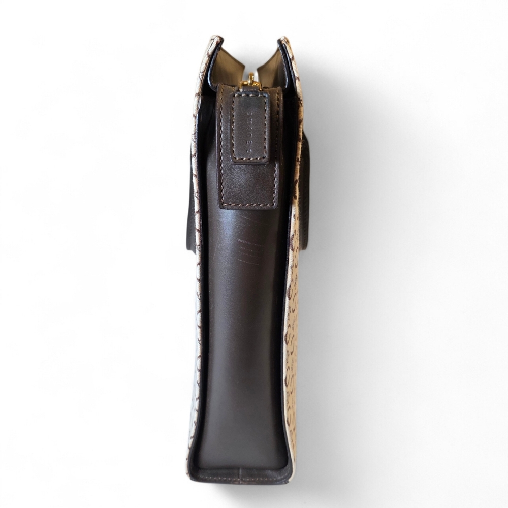 CELINE Triomphe Macadam Structured Tote Bag Cream White Monogram Canvas Vintage - Picture 4 of 12